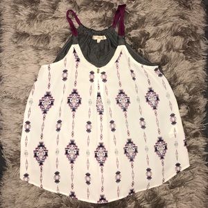 Sleeveless Pattern Blouse